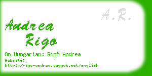 andrea rigo business card